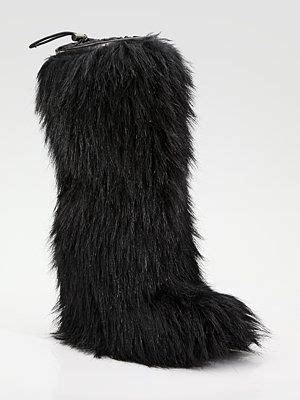 prada faux fur wedge boots|Women's Prada Boots .